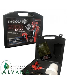 Pistola "Sagola" 3300 GTO gravedad + Maletin.